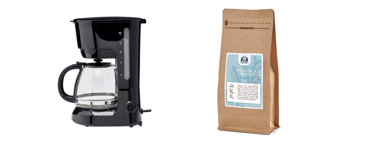 Kaffe + kaffemaskine
