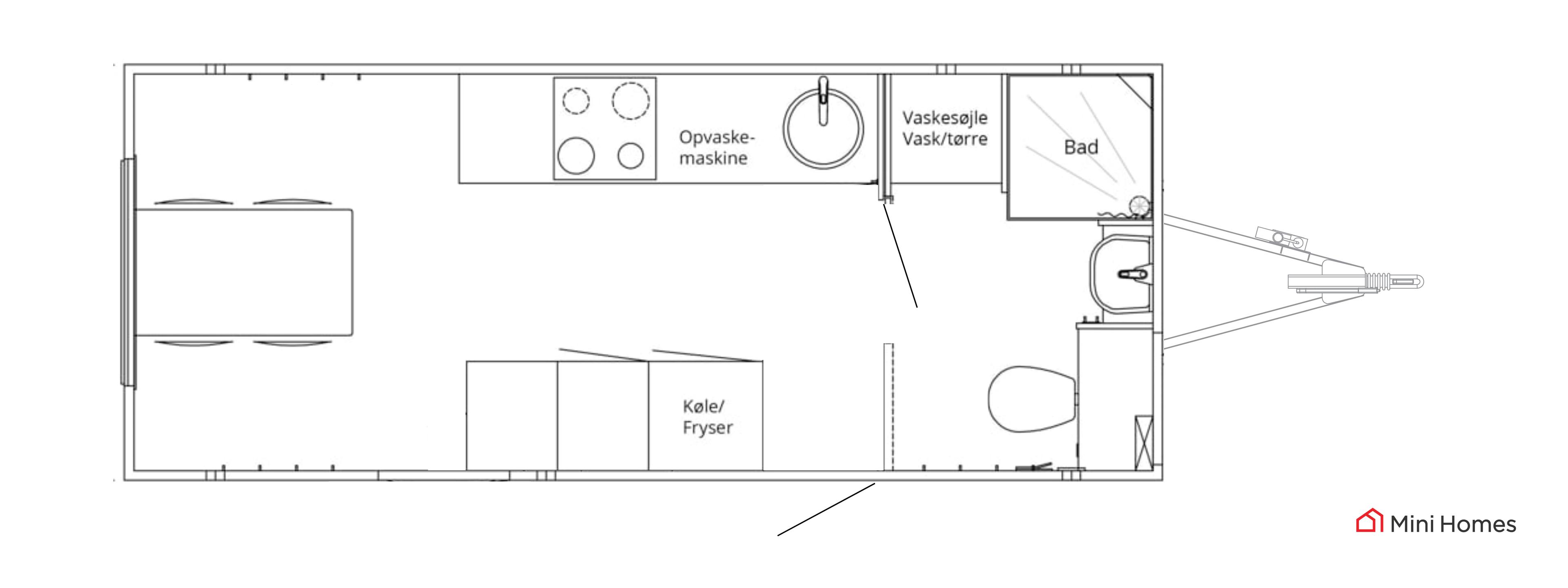 Køkkenvogn 4 pers - Model C 